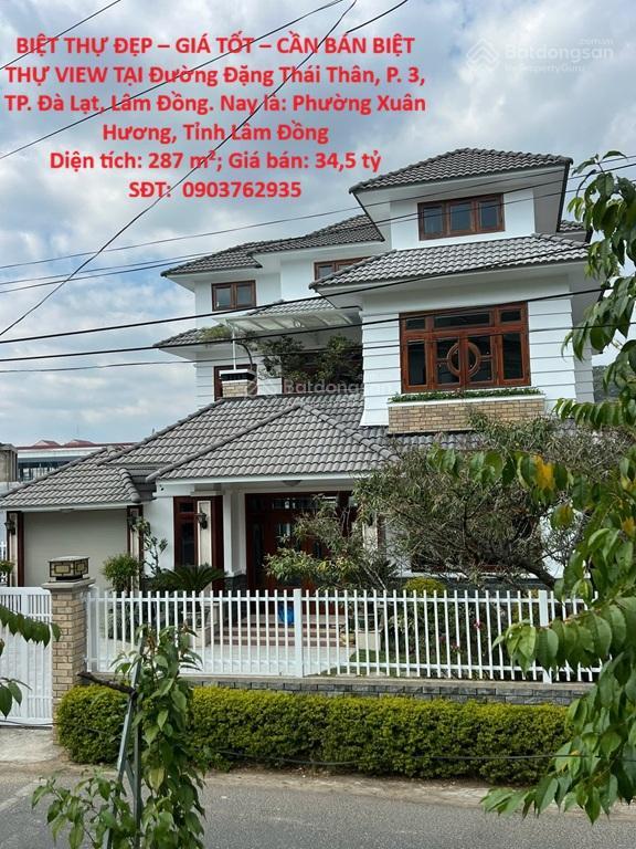 Biệt thự đẹp giá tốt cần bán biệt thự view tại đường đặng thái thân, p. 3, tp. đà lạt, lâm đồng
