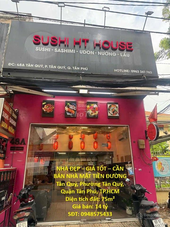 Nhà đẹp giá tốt cần bán nhà mặt tiền đường tân quý, phường tân quý, quận tân phú, tp.hcm