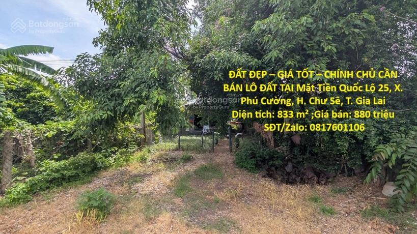 Đất đẹp giá tốt chính chủ cần bán lô đất mặt tiền quốc lộ 25, x. phú cường, h. chư sê, t. gia lai
