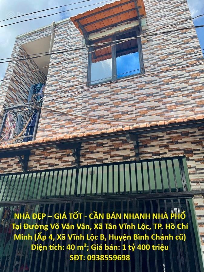 Nhà đẹp giá tốt  cần bán nhanh nhà phố tại đường võ văn vân, xã tân vĩnh lộc, tp. hồ chí minh