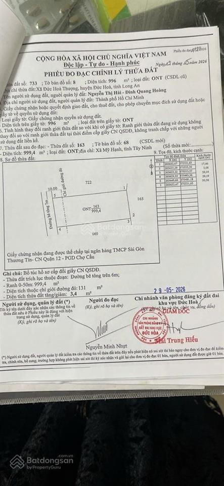 Đất đẹp giá tốt đầu tư là sinh lời chính chủ bán nhanh lô đất tại huyện đức hòa, tỉnh long an