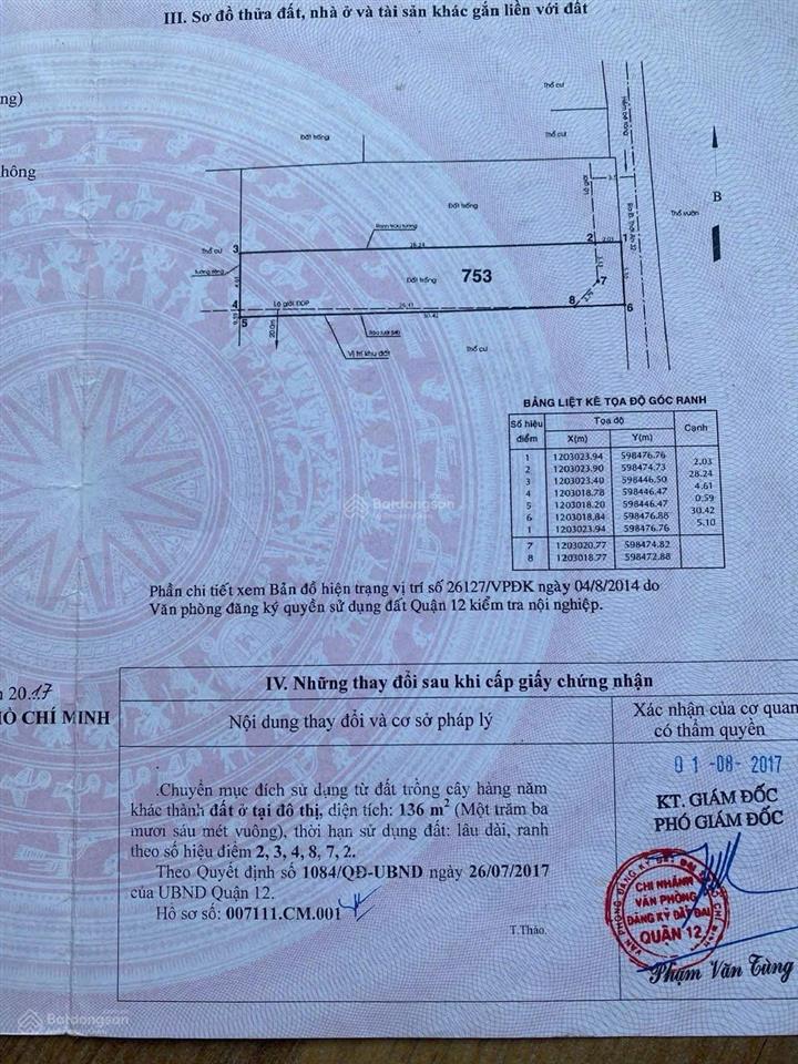 Bán lô đất 370m ngang 12m giá 24.9 tỷ phường thới an, quận 12, tp hồ chí minh