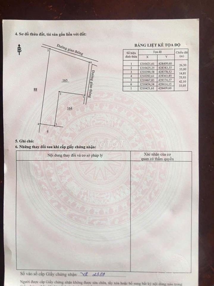 Bán rẻ đất thổ cư ngang 10m dài 27m (270m2 cho 2 nền) giá 1,38 tỷ