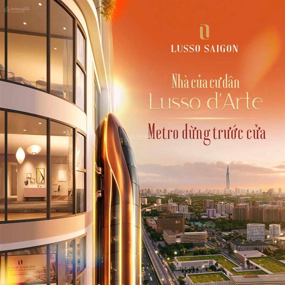 Booking lusso darte chỉ từ 52tr/m2, smart home + mặt tiền 300m ql13, metro trước nhà
