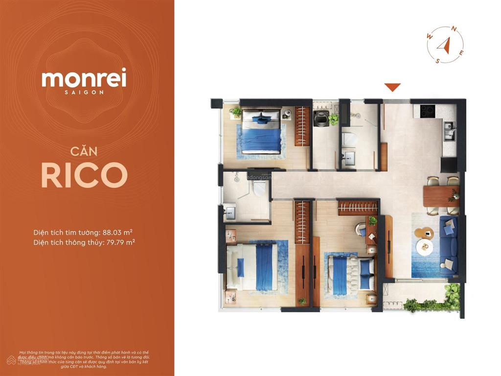 Quỹ căn rico 3pn nội bộ, giá tốt số lượng giới hạn