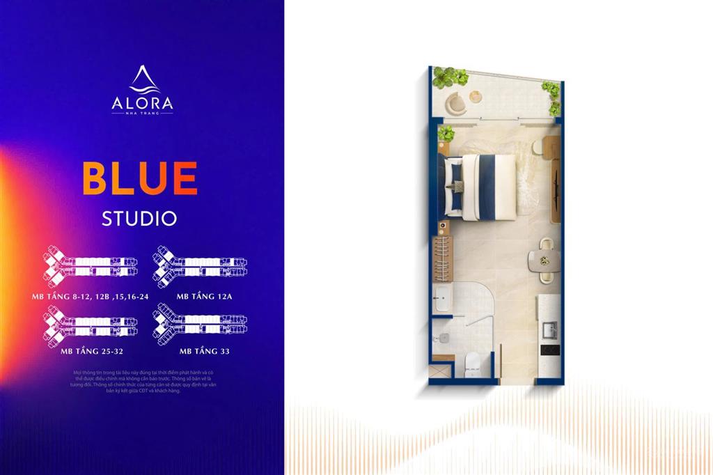 Studio biển alora chỉ từ 1,6 tỷ khai thác cho thuê từ 1 đến 1,5tr/đêm