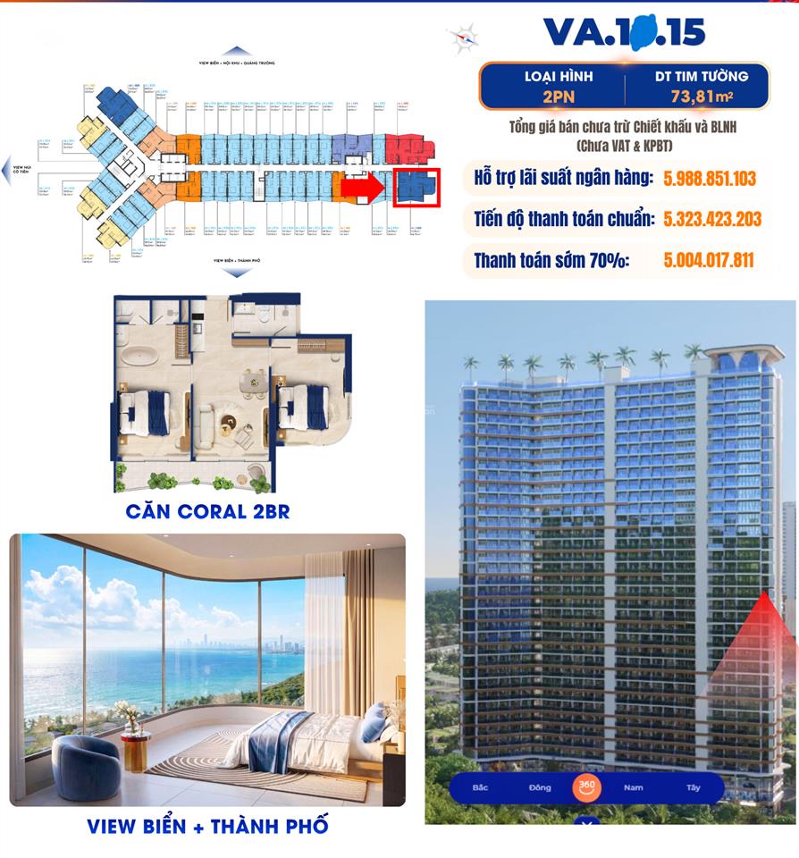 Trục 2pn view biển hiếm có ngắm trọn thành phố nha trang