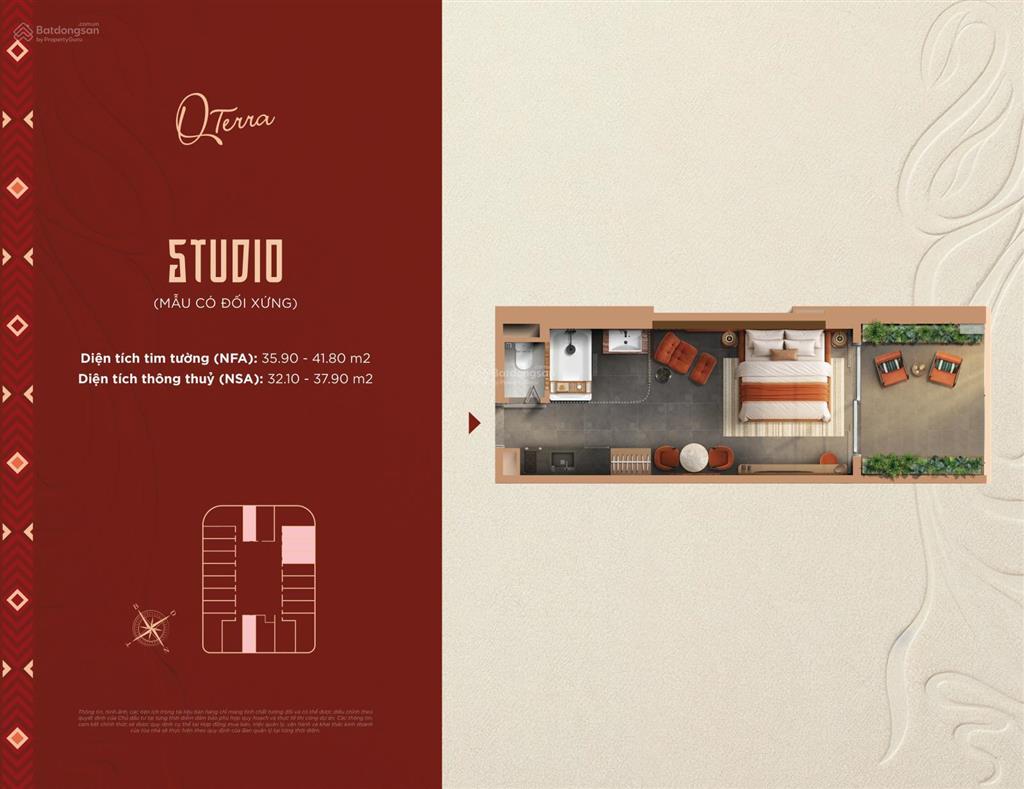 Quỹ căn studio giá tốt tại q'terra quy nhơn đang chờ đón anh chị khách hàng booking sớm