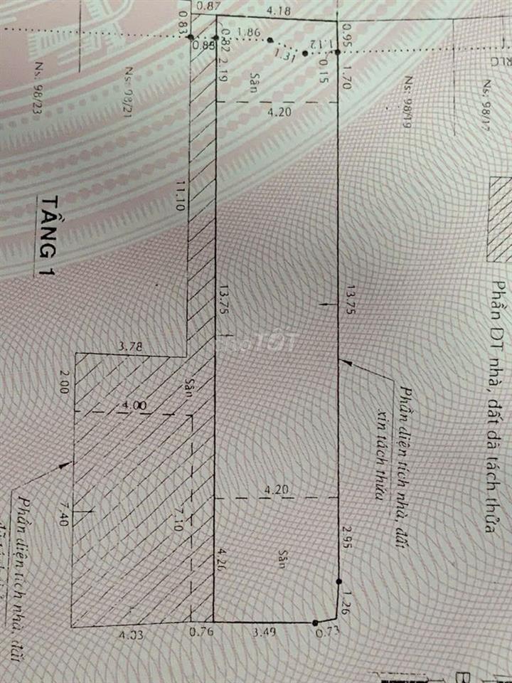 Cho thuê nhà nguyên căn HXH Bùi Văn Ba. Gía 13tr