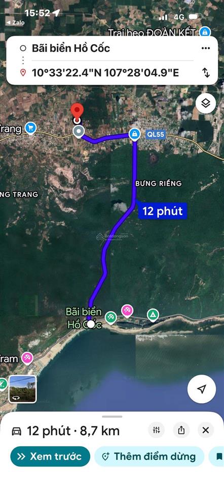 Bán đất biển xã bông trang dt 353m2 có 80m2 thổ cư ngang 15mx23.8m đường nhựa 8m, khu dân cư