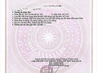 Bán lô đất mặt tiền tl329 dt 348m2 ngang 8mx45m có 80m2 thổ cư nằm trung tâm xã hoà hội, gần chợ