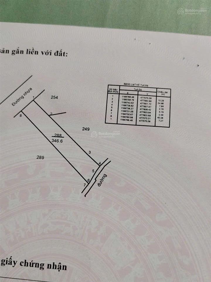 Bán đất biển xã bình châu, dt 347m² có 125m² thổ cư, lô đất 2 mặt tiền, cách biển 500m, tiềm năng
