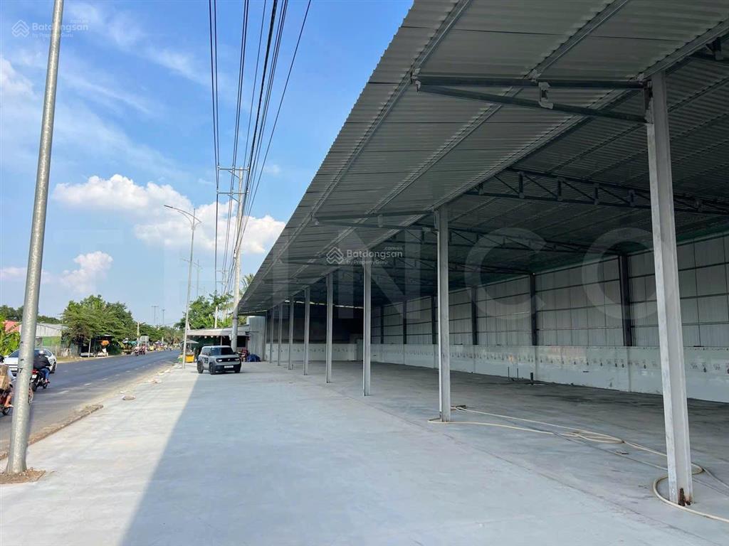 Cho thuê kho xưởng bãi 1.200 m², xây dựng 720 m² mặt tiền ngang 60m đường quốc lộ 91b, lộ container