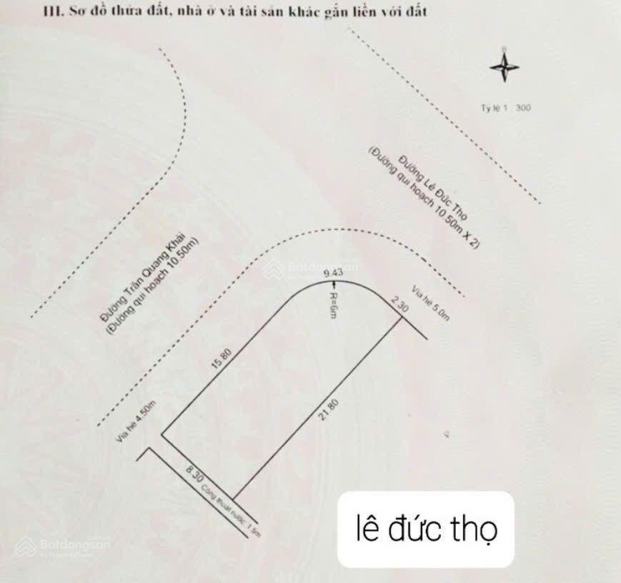 Cần bán đất 2mt đường lê đức thọ và trần quang khải, sơn trà, đà nẵng