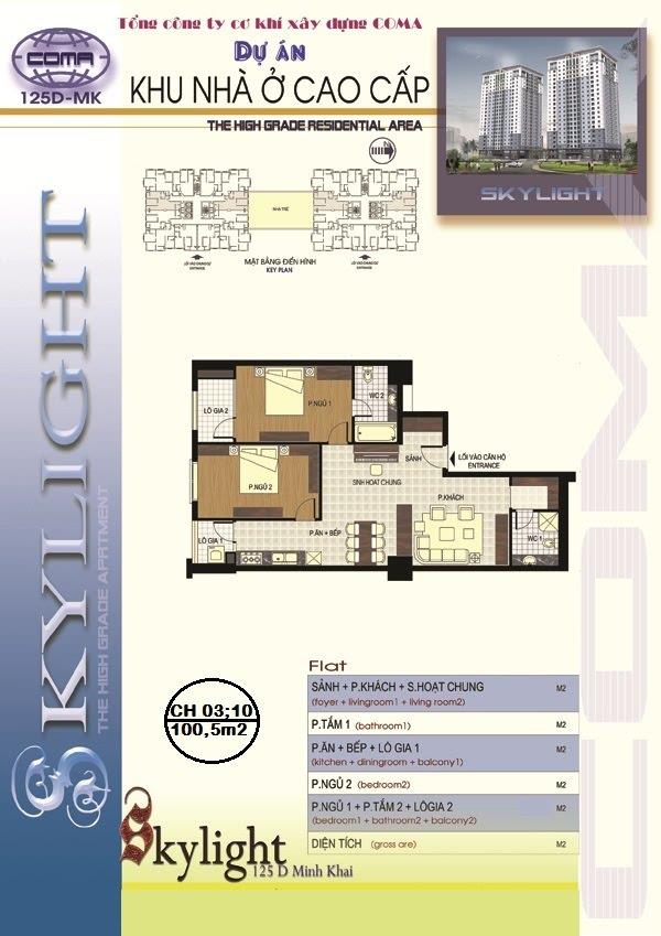 Bán căn hộ chung cư sky light, 8 tỷ vnd, 97 m2, giá tốt, bán gấp ở quận hai bà trưng