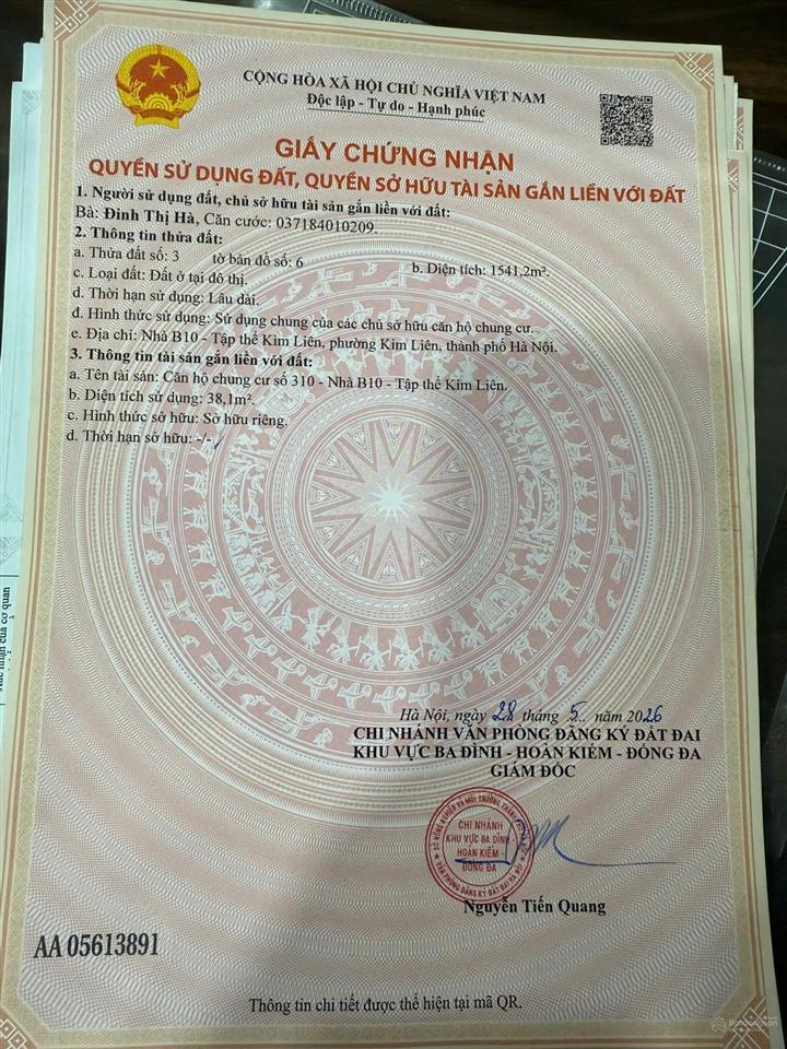 Căn hộ 2pn siêu hot ở b7  b10 kim liên, 4,1 tỷ, 38m2