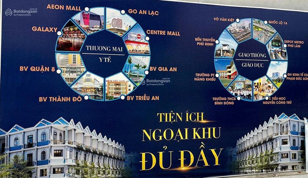 Nhà phố q8 kdc compound liền kề đl võ văn kiệt, 198m2 cn 65m2, 6,5 tỷ sổ hồng riêng công chứng ngay