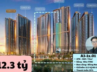 2pn tháp trung tâm a3 trục a1 view trực diện sông và khu ttrc hướng mát đông nam vô cùng yên tĩnh