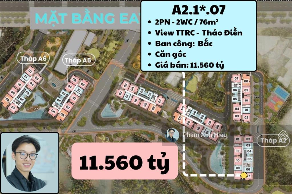 Bán căn hộ 2pn góc của tháp a2 trục 07  view ngay góc nhìn về sân vận động 60.000 chỗ ngồi