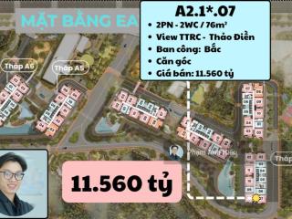 Bán căn hộ 2pn góc của tháp a2 trục 07  view ngay góc nhìn về sân vận động 60.000 chỗ ngồi