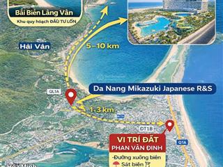 "mặt tiền biển phan văn định 8.5m ngang  lý tưởng xây khách sạn/apartment cao cấp"