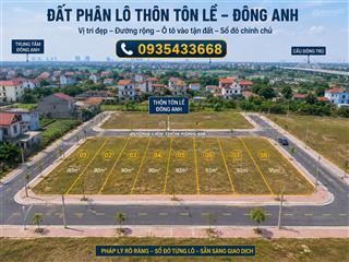Rẻ nhất thị trường bán lô đất đẹp tuân lề xã tiên dương đông anh 100m2 vuông vắn mặt tiền 5m