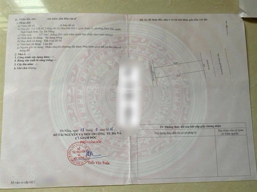 Bán cặp đất 2 mặt tiền khu đô thị hòa hải, ngũ hành sơn, đà nẵng, diện tích 300m, đất ở đô thị.