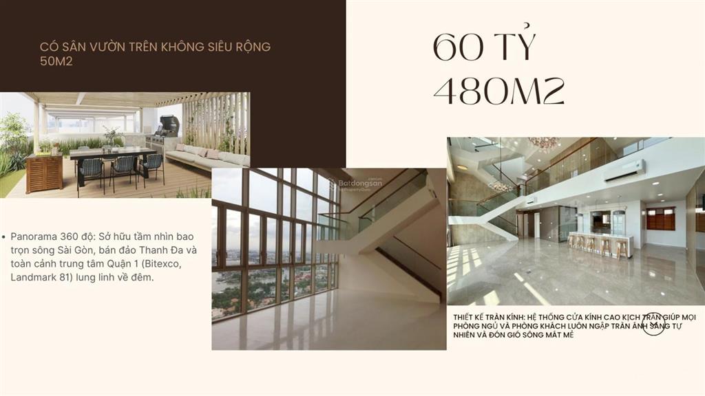 Penthouse tại the vista an phú, giá chỉ 133tr/m2, 450m2, 4pn, 3wc