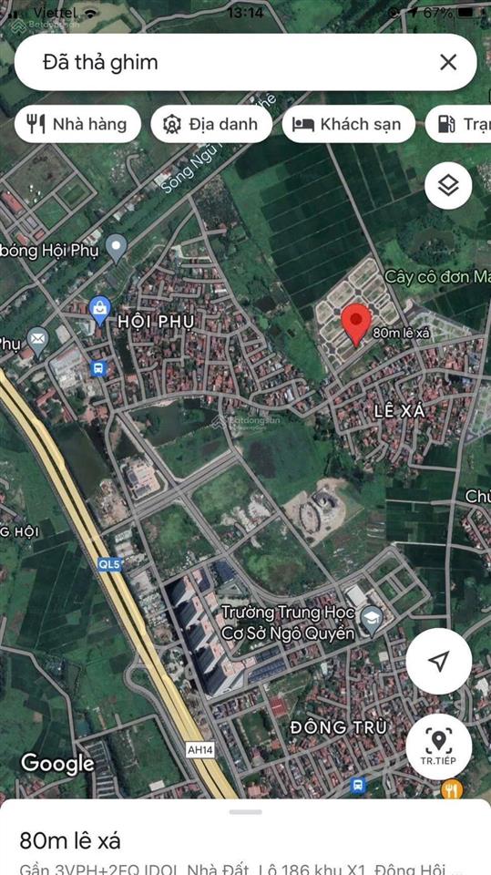 Bán gấp giá cực tốt chỉ 16xtr/m2 có 80m2 tái định cư lê xá ( ~ 1km đầy đủ tiện ích vin cổ loa)