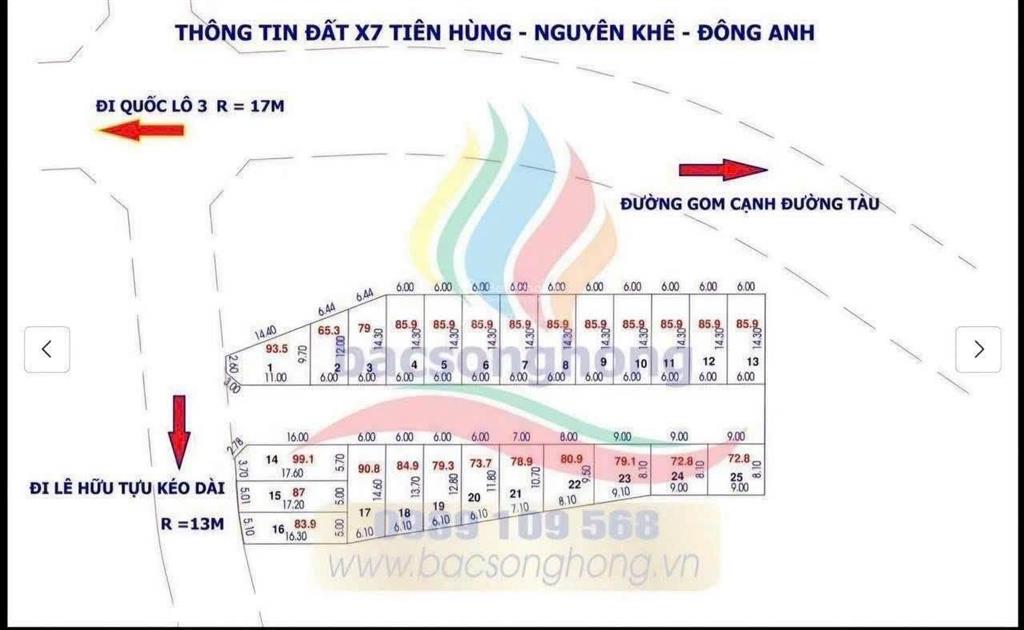 Sập giá chỉ 79tr/m2  bán 79m2 x7 tiên hùng  nguyên khê  rẻ chưa từng có