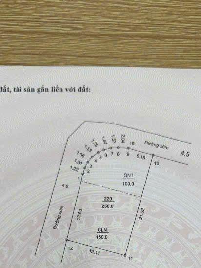   250m MẶT TIỀN 21M LÔ GÓC TRỤC CHÍNH THÔN ĐÔNG NAM XUÂN MAI HÀ NỘI