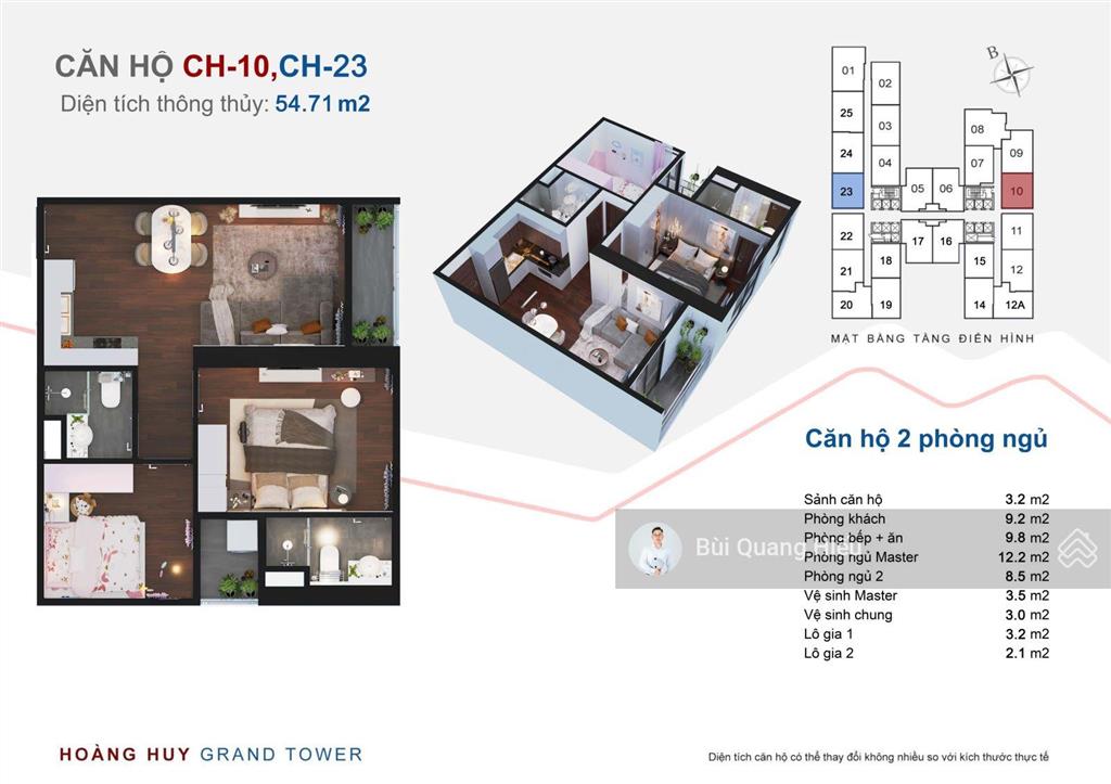 Bán cc hoàng huy grand tower, 2,3 tỷ, 56m2, sở dầu, hồng bàng, hải phòng 0347 391 ***