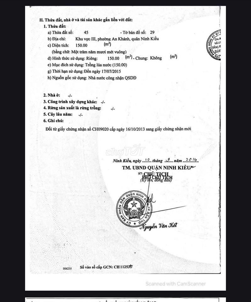 bán đất chính chủ có sẵn 6 căn trọ ngay trung tâm cần thơ