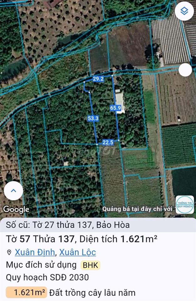 CHÍNH CHỦ CẦN BÁN 1600M2 ĐẤT 29X65M
