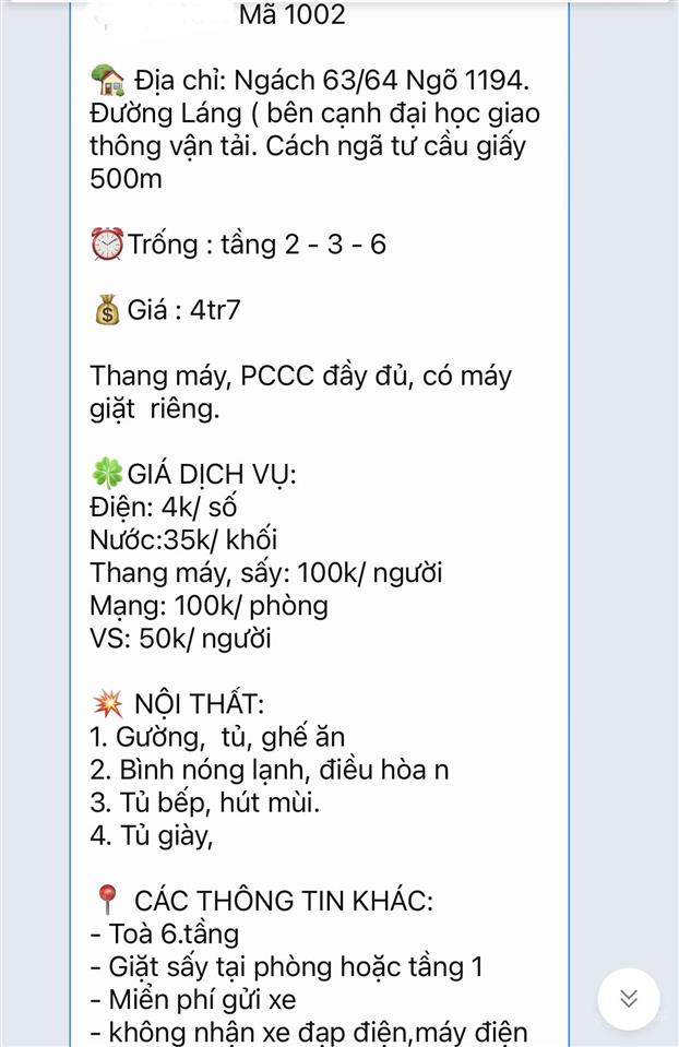 Địa chỉ ngách 63/64 ngõ 1194. đường láng