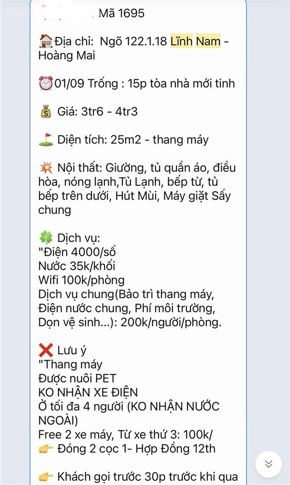Địa chỉ ngõ 122.1.18 lĩnh nam  hoàng mai