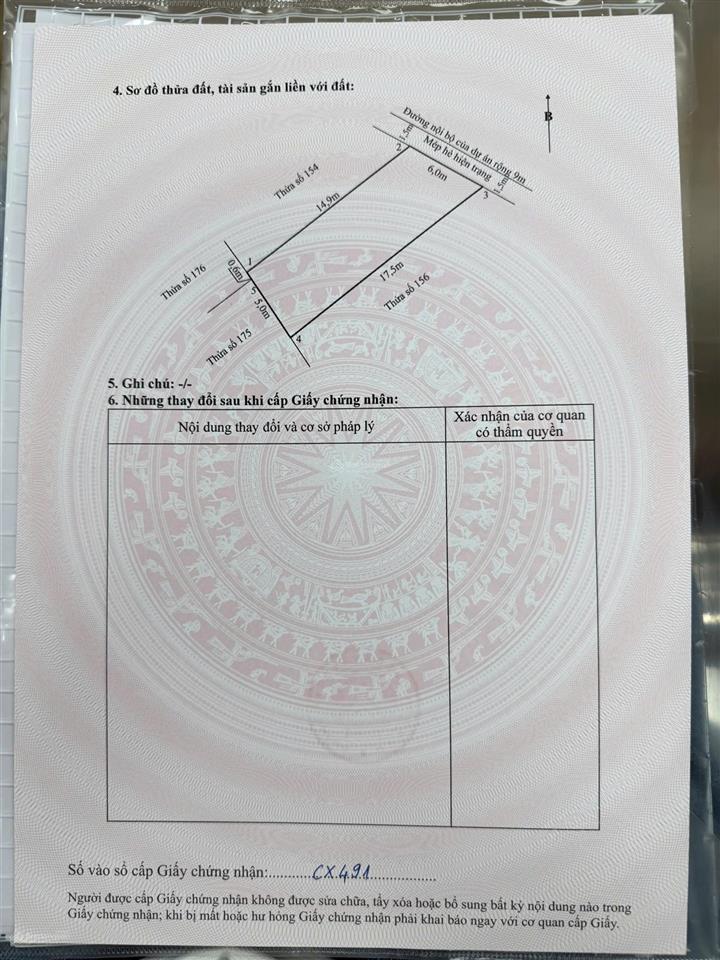 Bìa vừa ra lò  vẫn nóng hổi chỉ 85 triệu/m ( bìa hồng chính chủ ) tuyến 2 lê quang đạo  đông khê