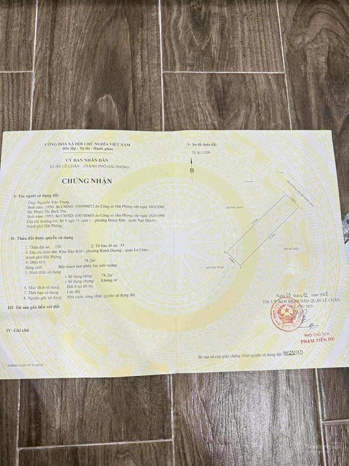 Bán đất khu hồ kẻ kênh dương, lê chân, hải phòng