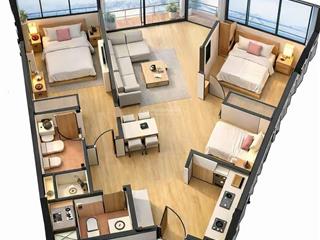 Bán căn hộ 2 phòng ngủ +, tầng trung tại cora tower