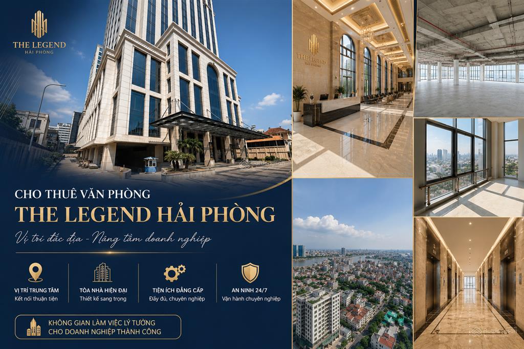 Cho thuê shop khối đế & tttm  văn phòng the legend hải phòng trung tâm hồng bàng