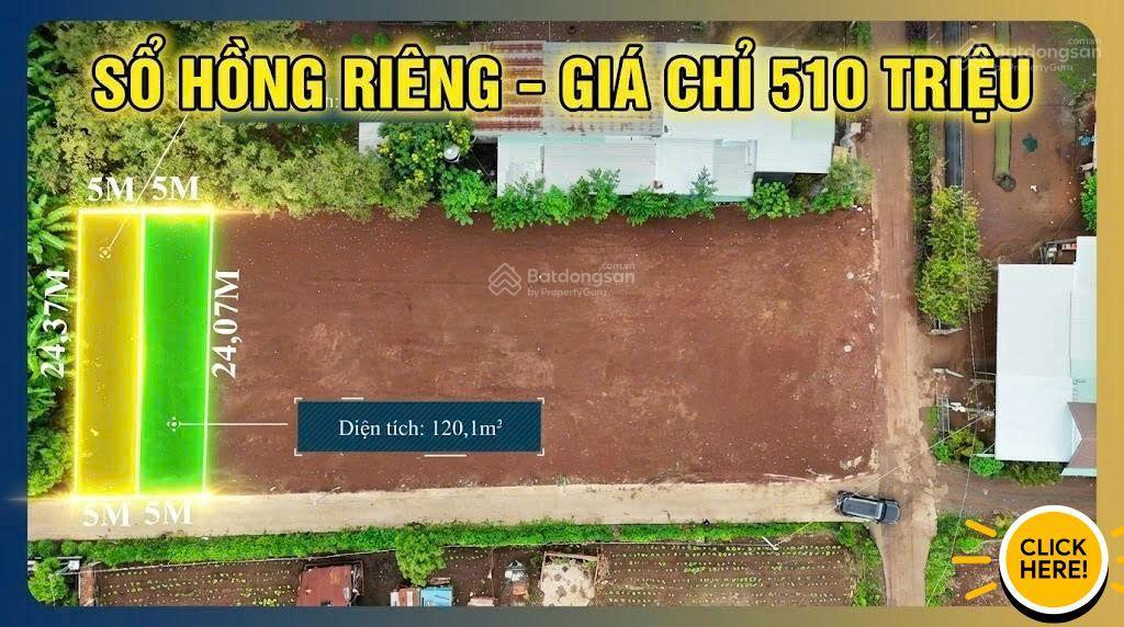 Đất nền khu bàn cờ cách dt765 4km xuân đông , đồng nai, sổ hồng riêng giá chỉ 510 triệu