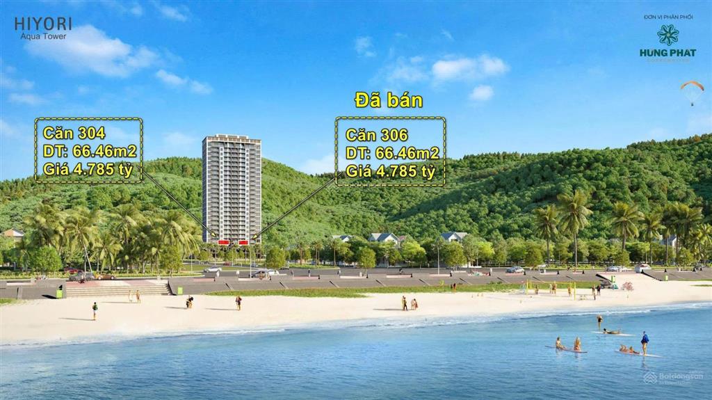 Bán căn 2pn hiyori aqua tower view trực diện biển võ nguyên giáp đà nẵng, giá 4.7 tỷ