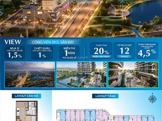 Ttc plaza đà nẵng  căn hộ ngay trên aeon mall, trung tâm tp, cho thuê từ 1520 triệu/tháng