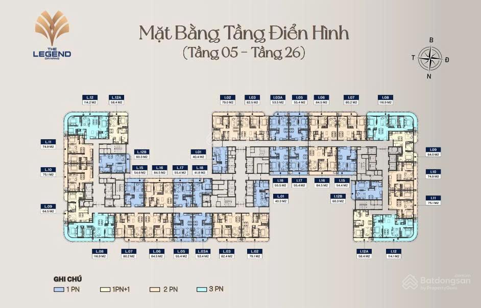 Căn 1pn view cầu rồng  sông hàn cực đẹp tại the legend đà nẵng  full nội thất  sổ hồng lâu dài