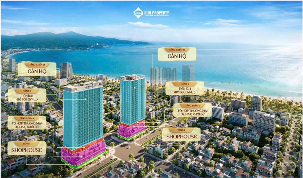 Chính chủ bán căn studio sun costa vương thừ vũ view biển, có thể khai thác cho thuê 20 triệu/tháng