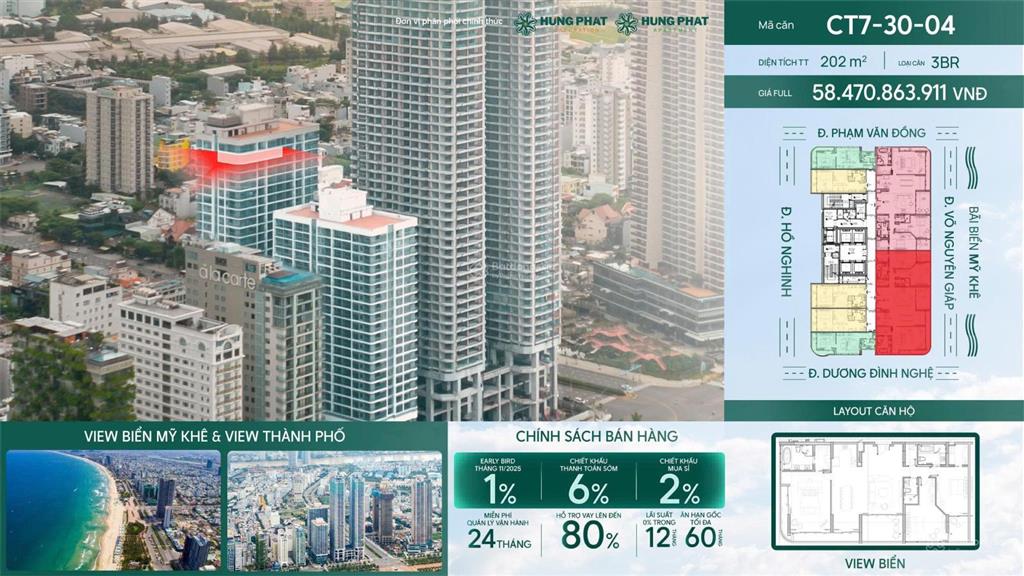 Siêu phẩm penthouse times square đà nẵng  view biển mỹ khê & toàn cảnh thành phố  sở hữu lâu dài