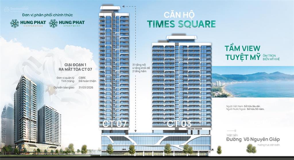 Siêu phẩm penthouse times square đà nẵng  view biển mỹ khê & toàn cảnh thành phố  sở hữu lâu dài