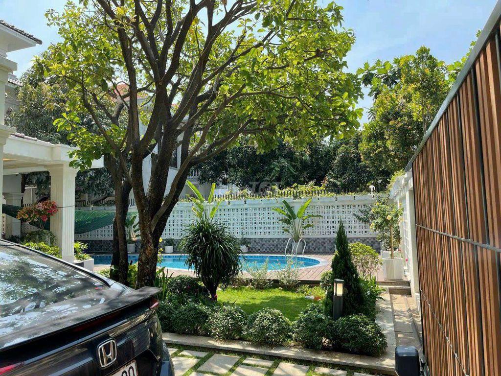 BIỆT THỰ SÂN VƯỜN DT 1000M2, TRỆT, 3 LẦU, 6PN, ĐƯỜNG NHỰA XE TẢI