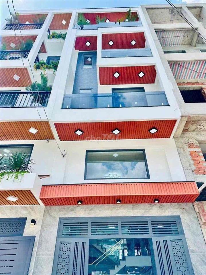 Cho Thuê Nhà Mới Xây DT 4x20 Full Nội Thất 1Trệt 1Lửng 3Lầu 5Pn 5Wc