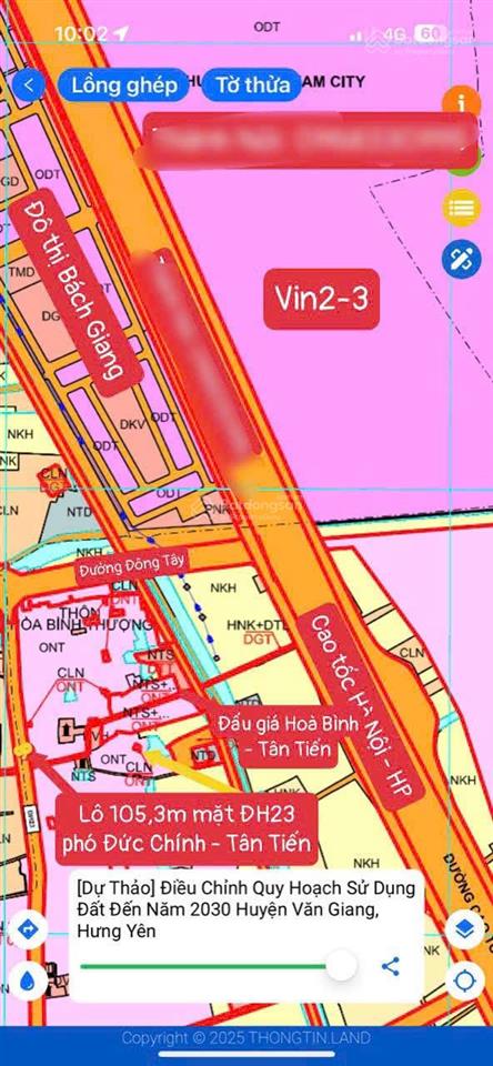 Bán 105,3m2 mặt đường huyện kinh doanh, gần vin 2  3, sunshine city và đại lộ đông tây 1 tại vghy